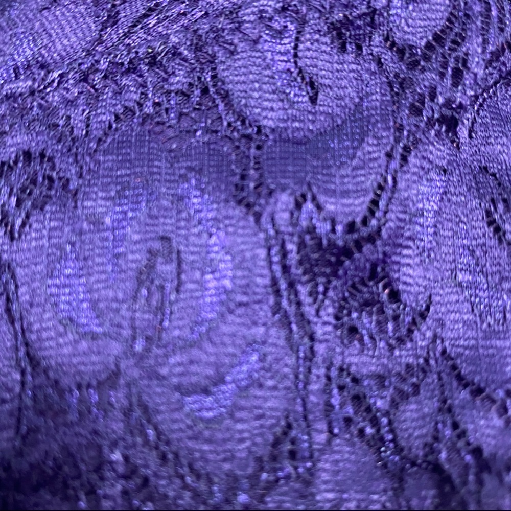 PLUS PURPLE STRETCH LACE BRALETTE HOURGL… - Picture 4 of 5